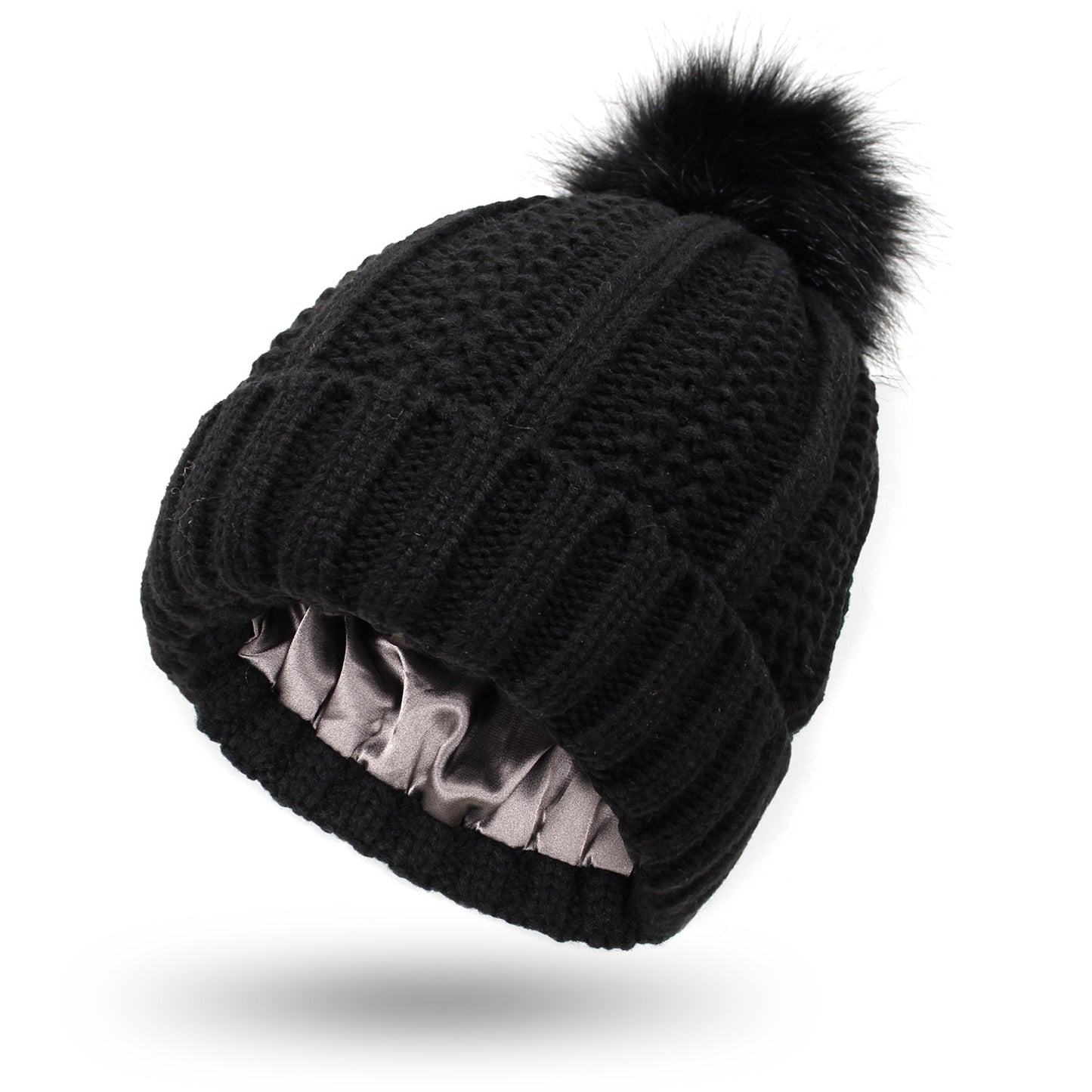 Satin Lined Knit Beanie