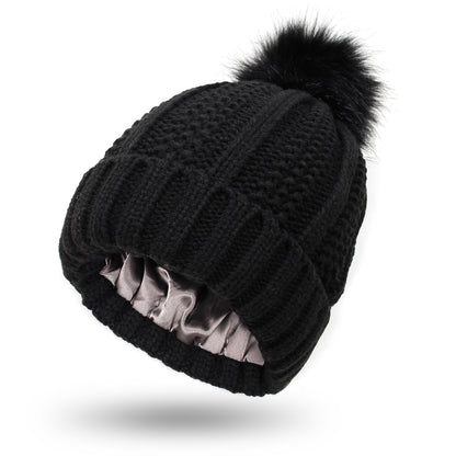 Satin Lined Knit Beanie